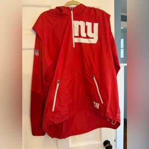 NY Giants 1/4 Zip Pullover Windbreaker